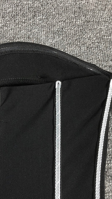 HAZEL CRYSTAL-COVERED STRAPLESS BLACK MAXI DRESS