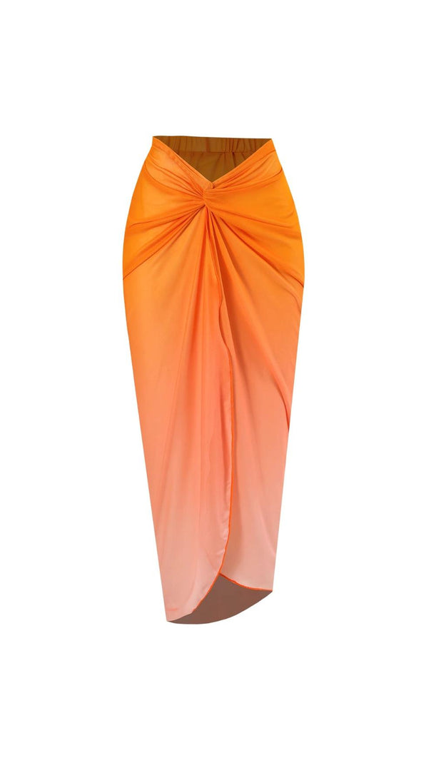 AIIZIE DANAE ORANGE FLOWER TWO-PIECE SWIMSUIT - product image