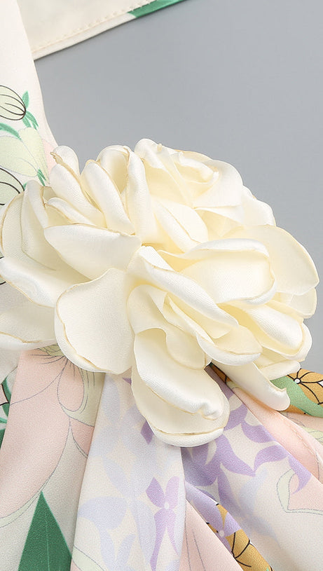 BELLADONNA FLORAL PRINT MINI DRESS