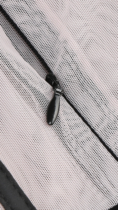 BEULAH BLACK SATIN CORSET SEQUIN WING CUP DRESS