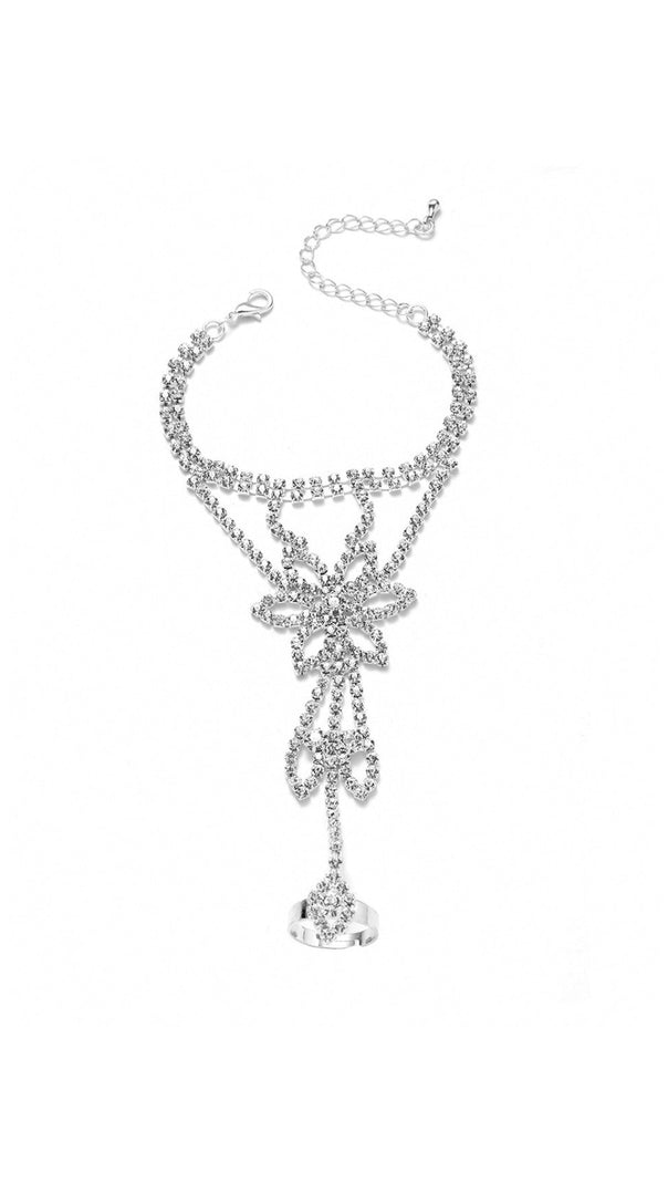 AIIZIE DUCHESS RHINESTONE INTERFINGER BRACELET - product image