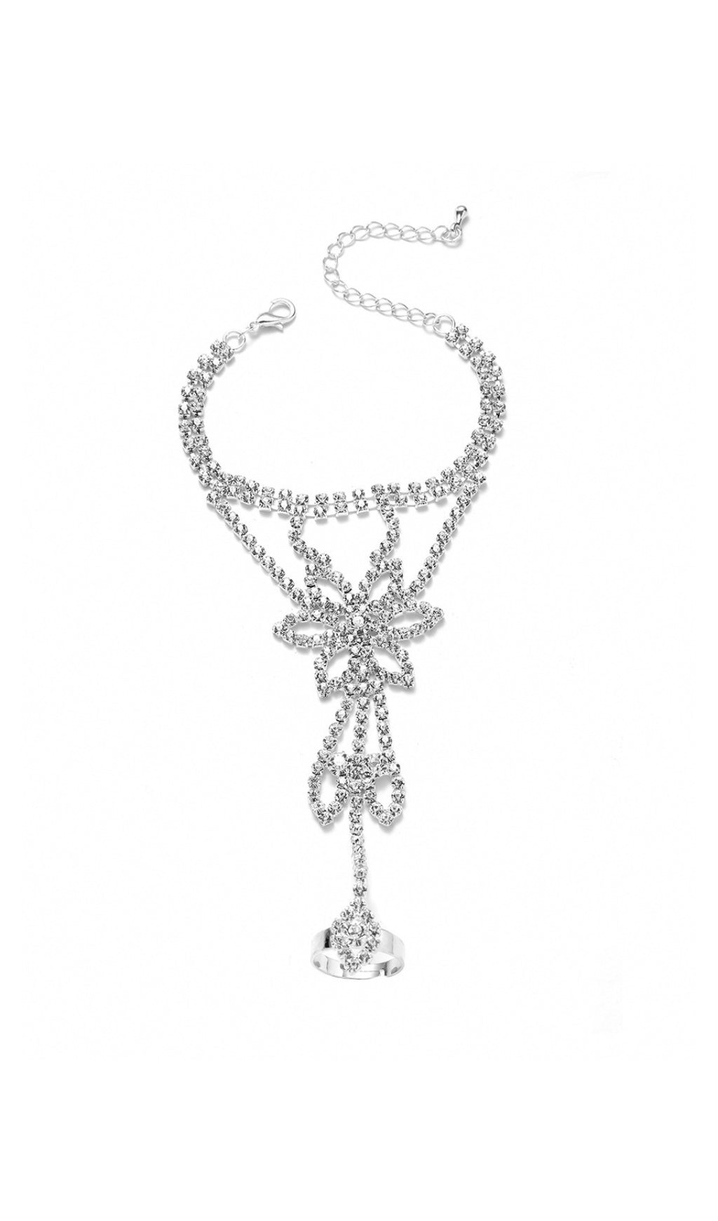 DUCHESS RHINESTONE INTERFINGER BRACELET