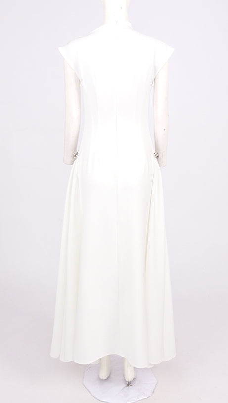 SKATER MAXI DRESS WHITE