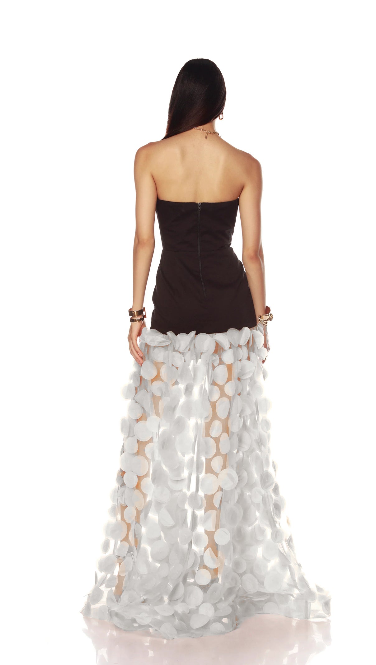 AIIZIE STRAPLESS A LINE MAXI DRESS WITHE - product image