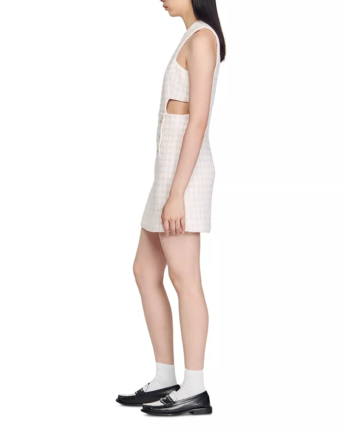 AIIZIE SLEEVELESS CUTOUT PINAFORE MINI DRESS IN LIGHT PINK - product image