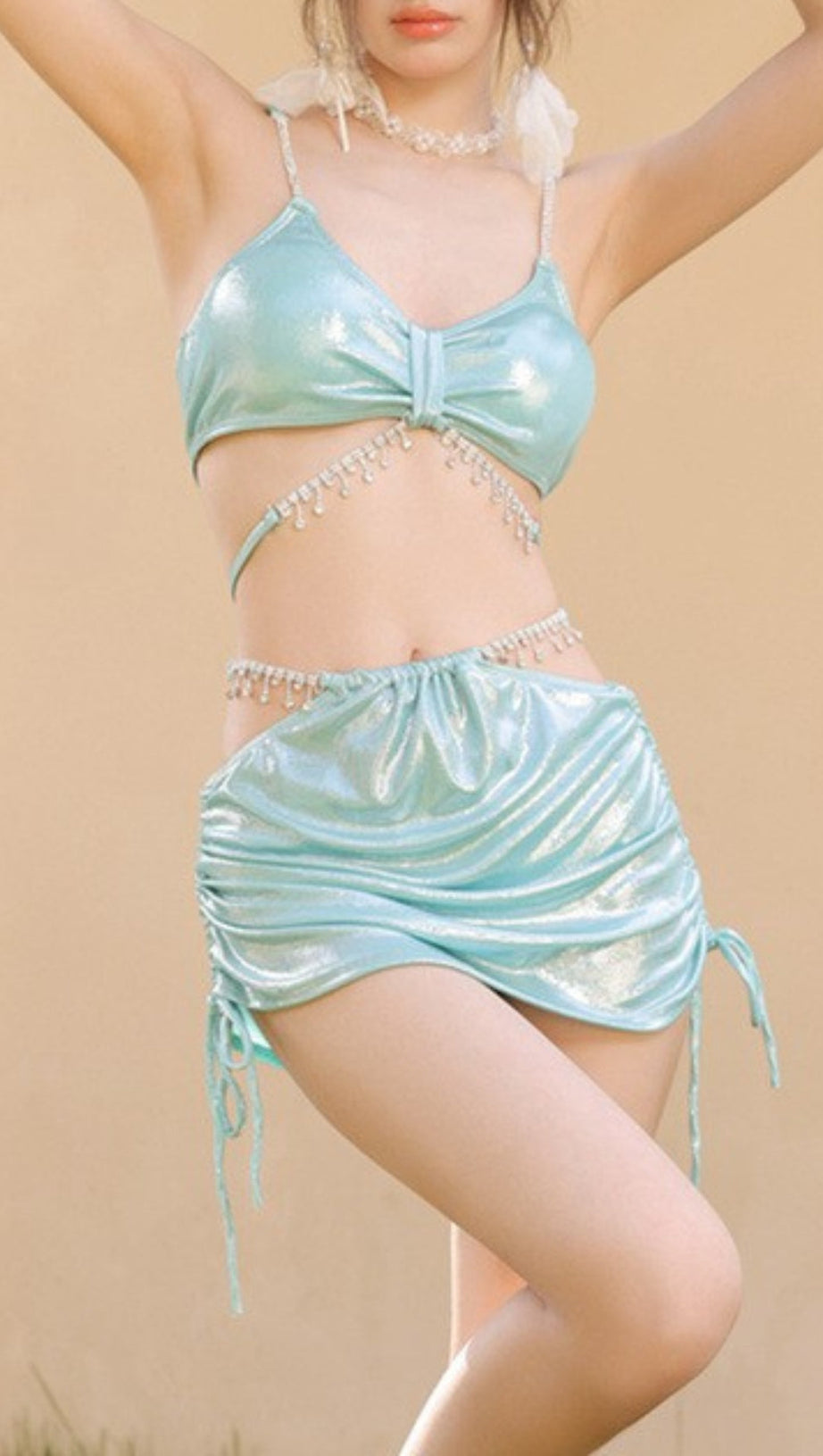 Costume da bagno Dorcas Mint Crystal a tre pezzi