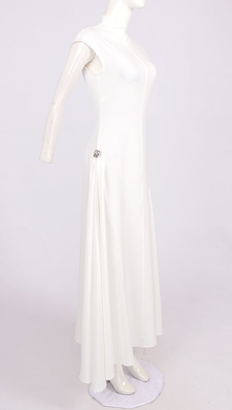 SKATER MAXI DRESS WHITE