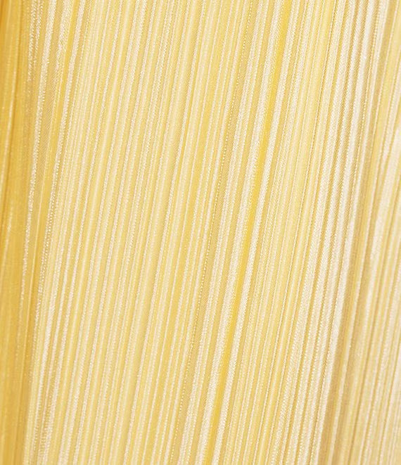 STRAPLESS PLEATED MAXI DRESS IN LEMON