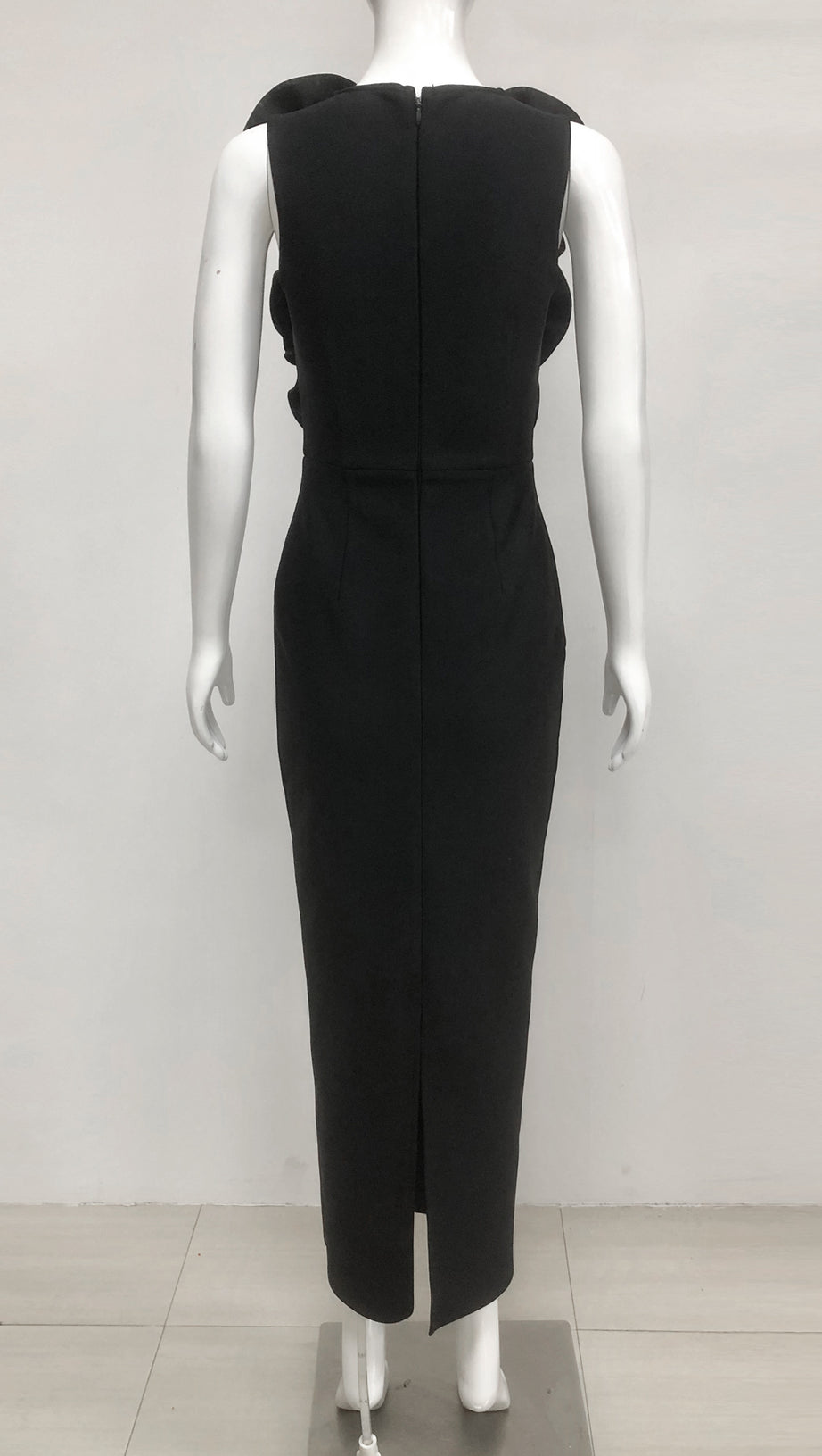 RUFFLED TOP WITH GOLD ACCENTS MAXI DRESS