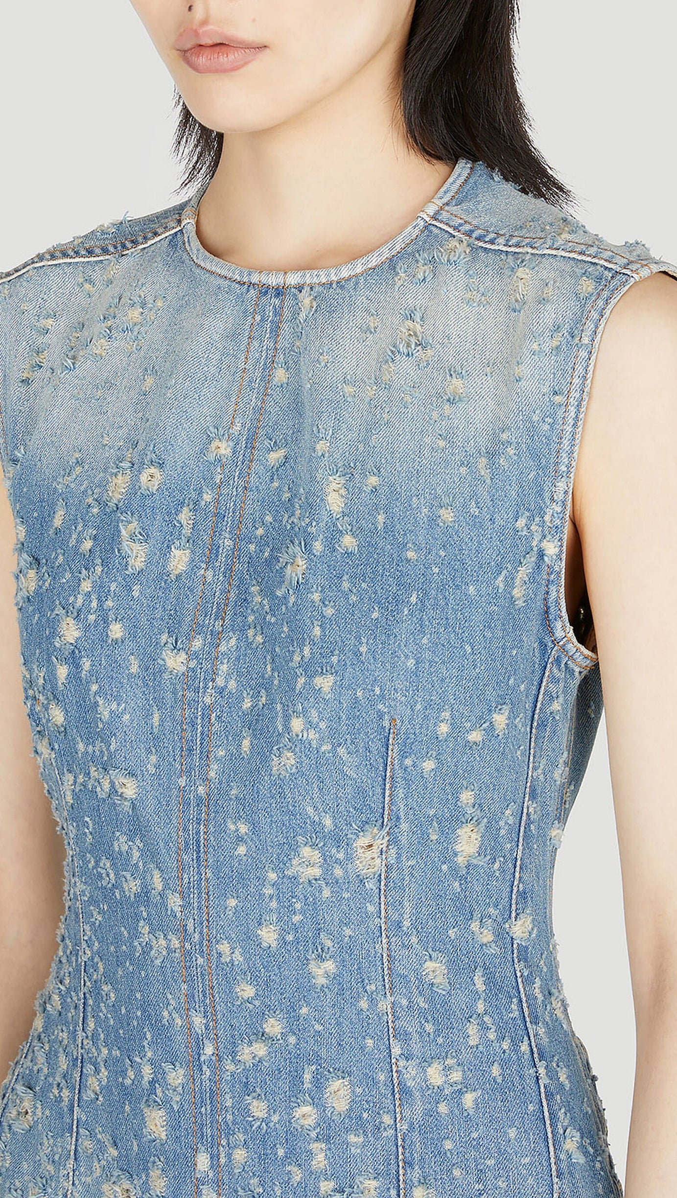 TUNIC MINI DRESS IN BLUE