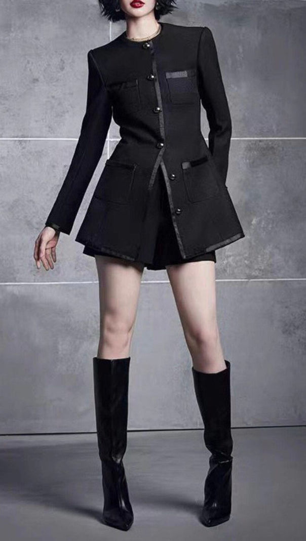 AIIZIE Jaylee Black Tailored Blazer Coat for Women - Chic & Versatile Outerwear - product image