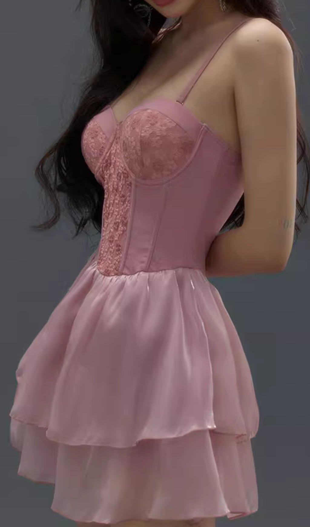 Danika Pink Floral Dress Swimsuit