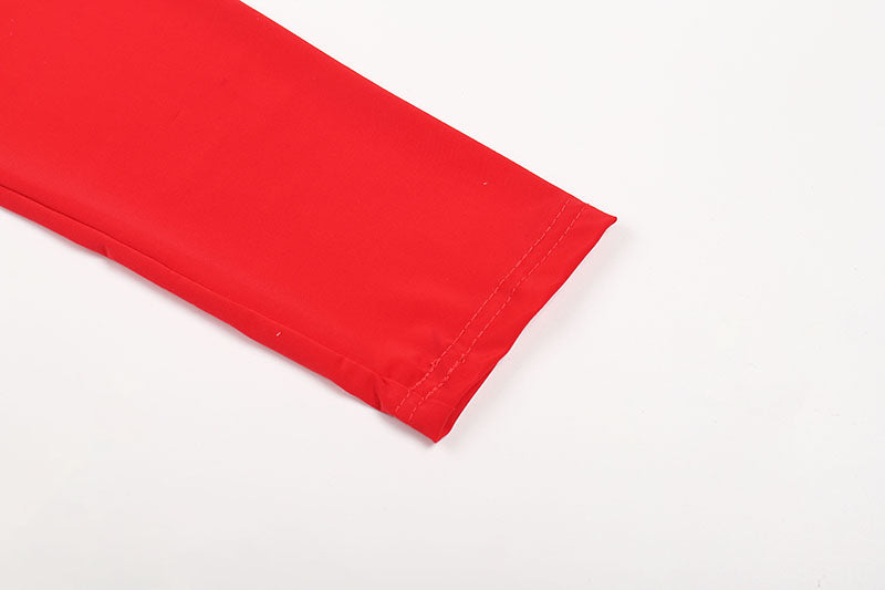 MINI ABITO ROSSO CON CAPPUCCIO E PIEGHE