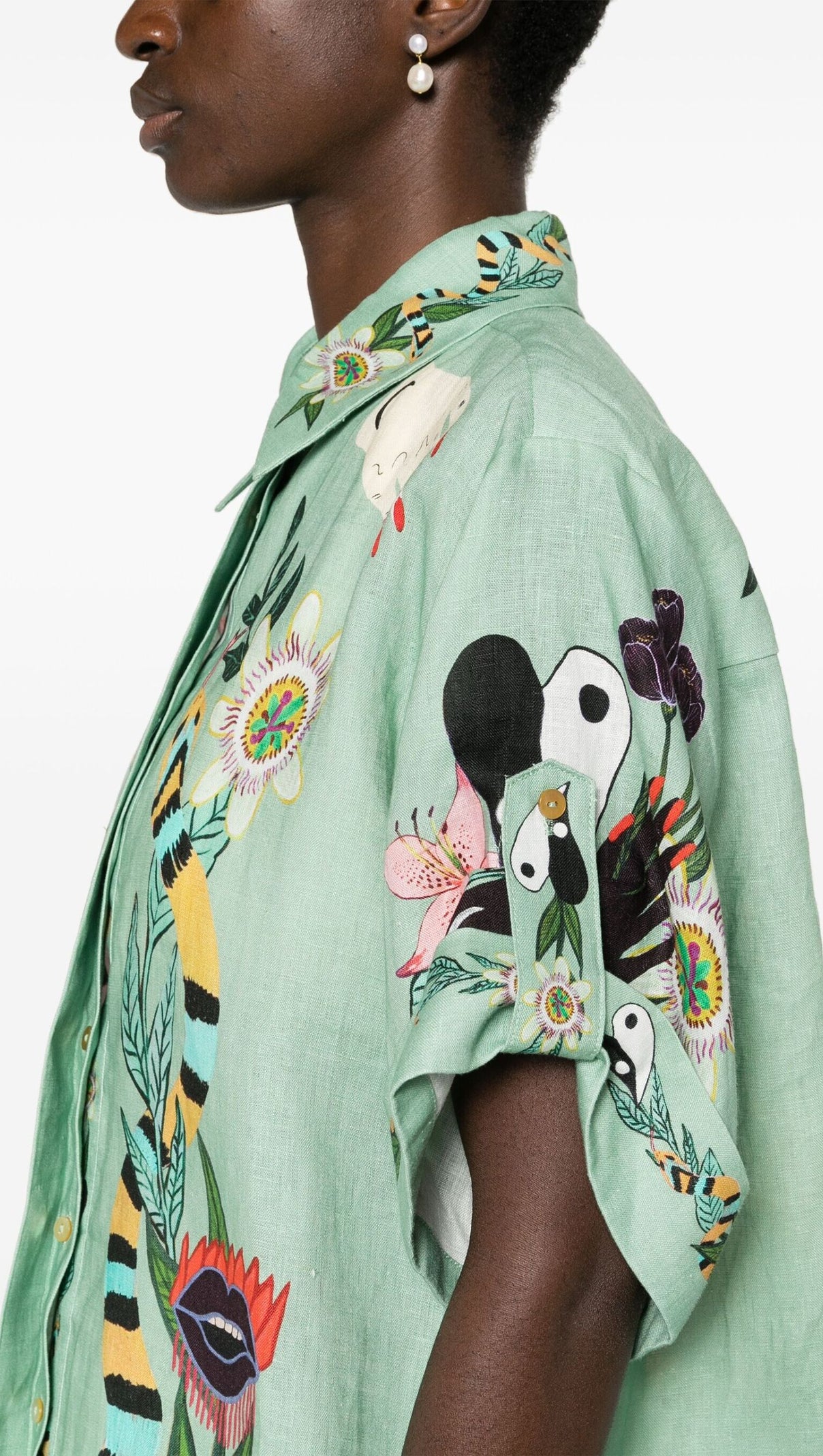 AIIZIE GREEN MEAGAN ARTWORK-PRINT SUIT - product image