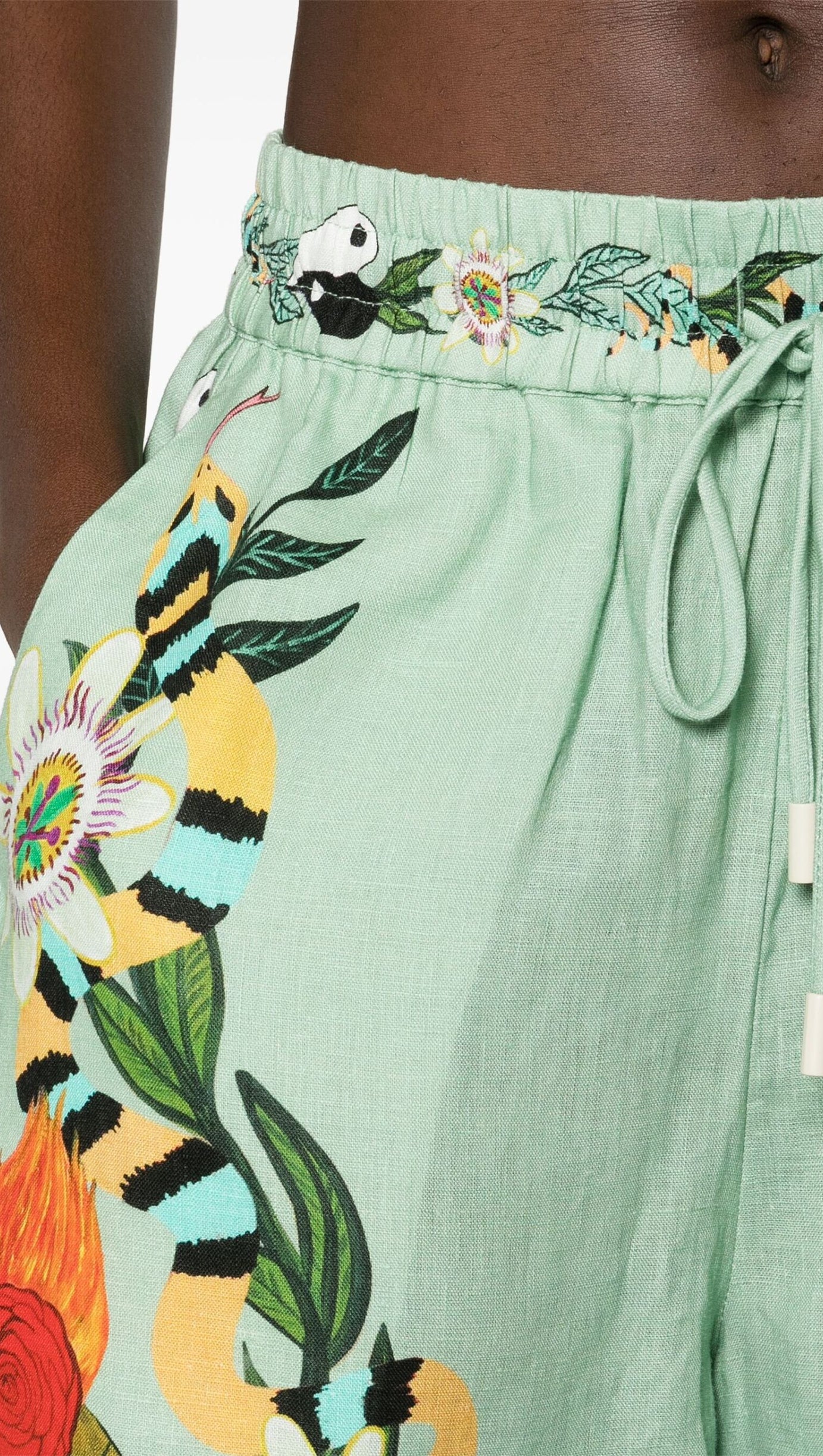 GREEN MEAGAN ARTWORK-PRINT SUIT