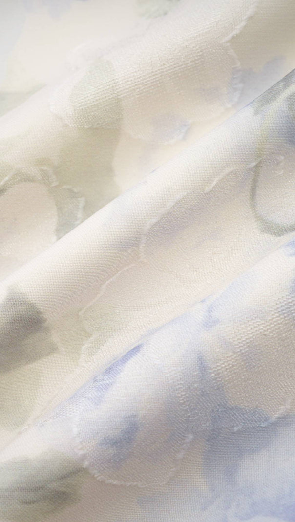 AIIZIE FLORAL PRINT RUCHED MINI DRESS IN WHITE - product image