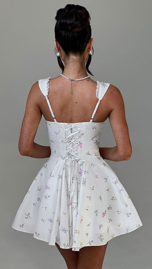AIIZIE ANTONELLA MINI DRESS - MULTI FLORAL PRINT - product image