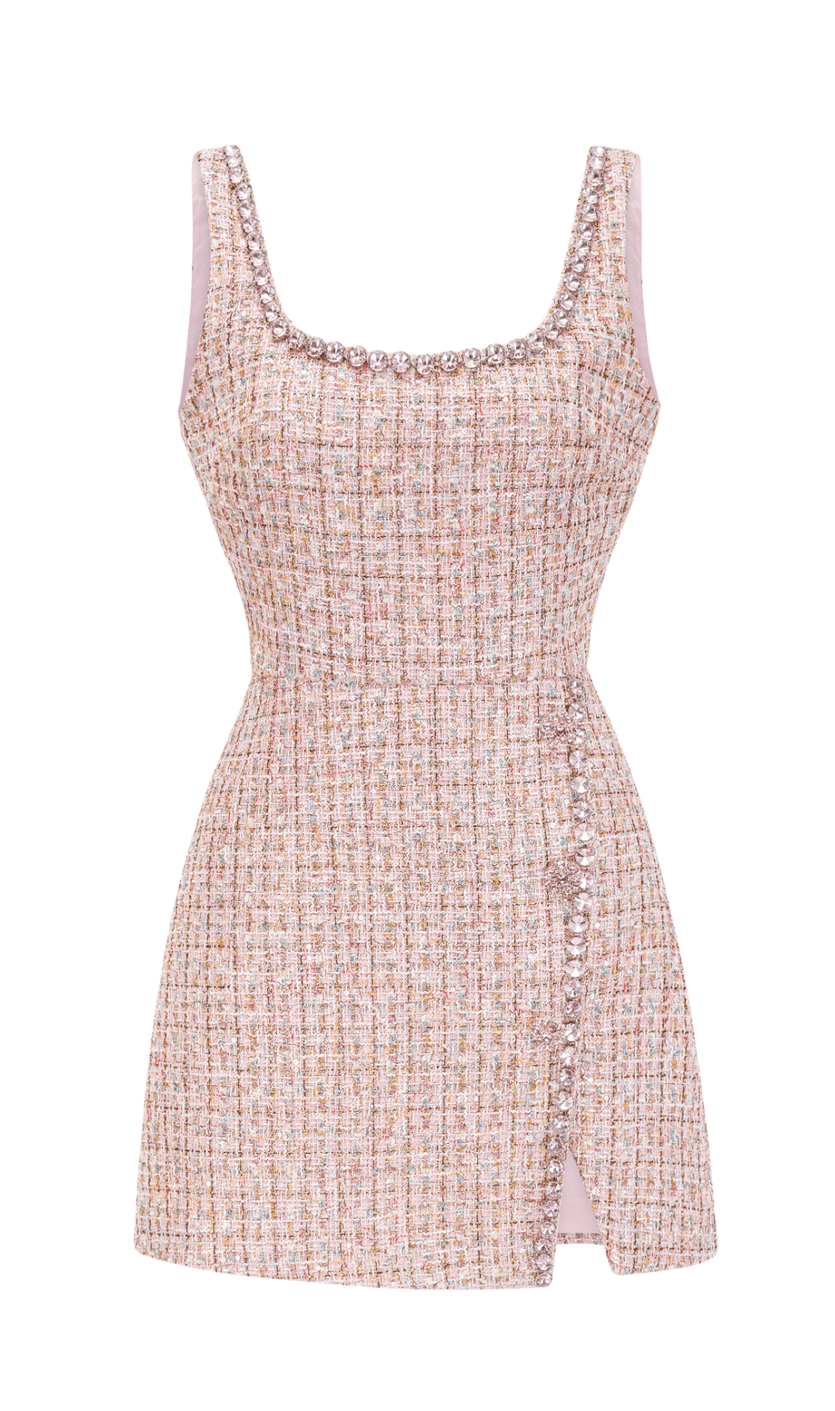 Aoife Tweed-Minikleid mit Kristallen 