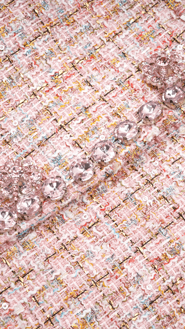 Aoife Tweed Crystal Mini Dress