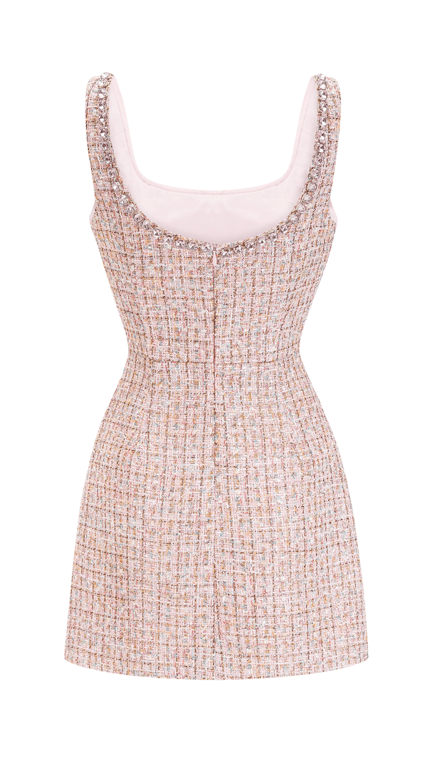 AIIZIE AOIFE TWEED CRYSTAL MINI DRESS - product image