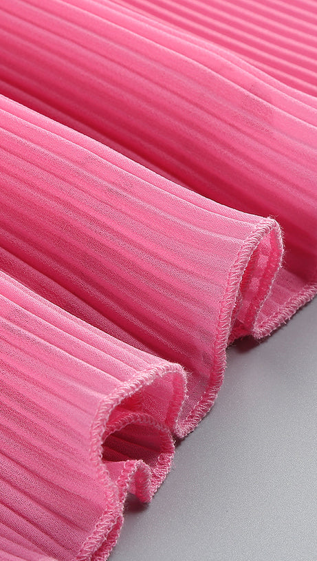 GEMMA CUT OUT FLOWER MINI DRESS IN PINK