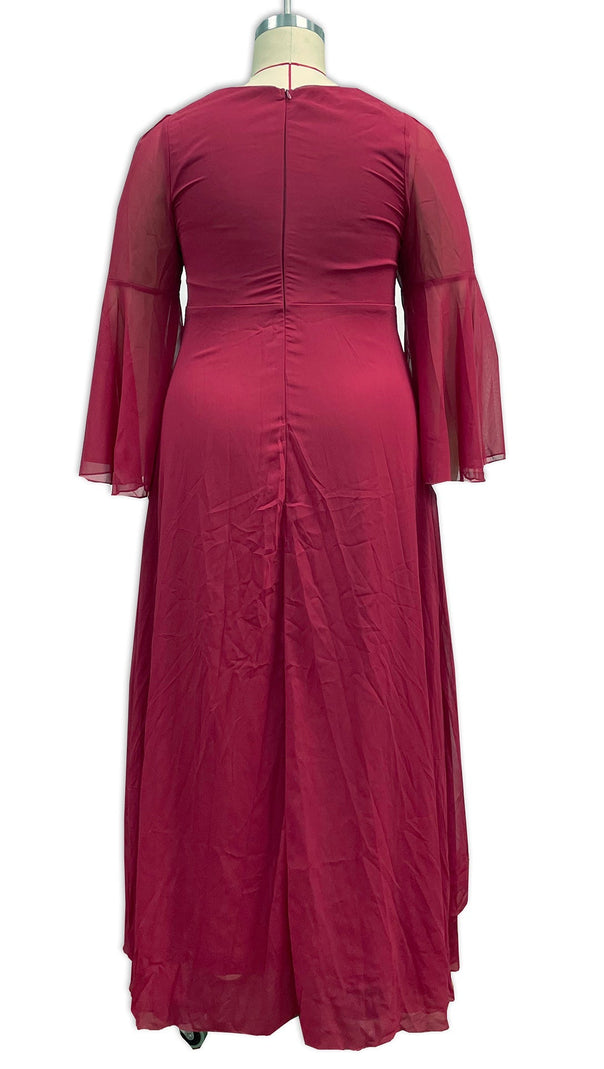 AIIZIE PERSEPHONE V-NECK SPLIT MAXI DRESS - product image