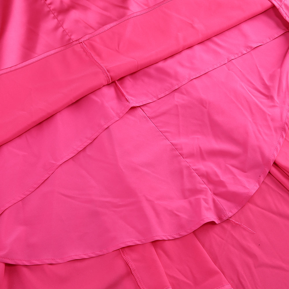 AIIZIE GISELLE RUCHED DRAPED BODYCON MAXI DRESS IN HOT PINK - product image