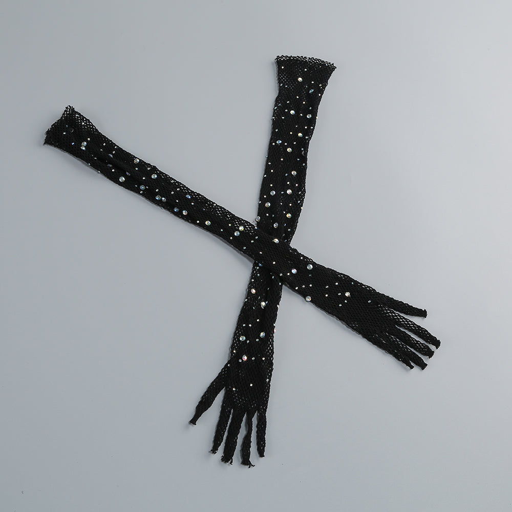 Ashley – Maxikleid mit Paillettenträgern in Schwarz