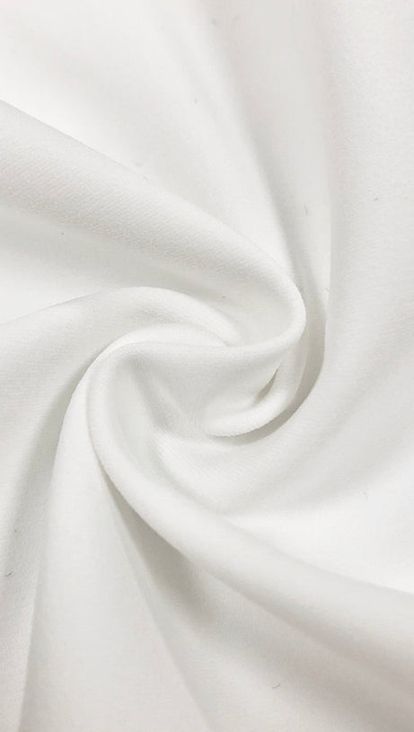 BELEN HIGHT SLIT PEARL HALTER MIDI DRESS IN WHITE