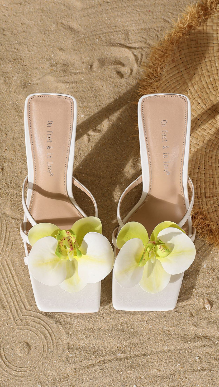 HEIDY "ON FEET & IN LOVE" WHITE ORCHID SANDALS | ELEGANT SUMMER HEELS FOR WOMEN