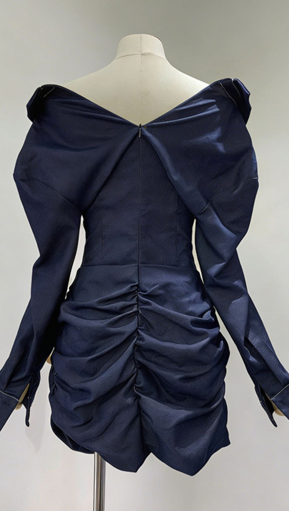 Jamila Off-Shoulder Long Sleeve Corset Denim Mini Dress