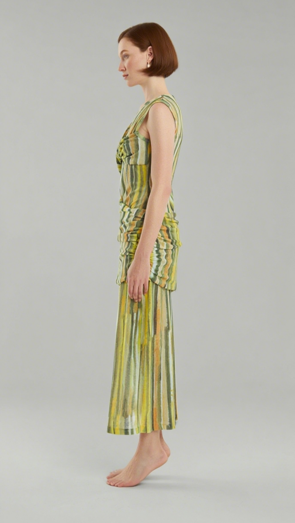 AIIZIE WIND THROUGH TANK DRESS | BRUSH STROKE - product image