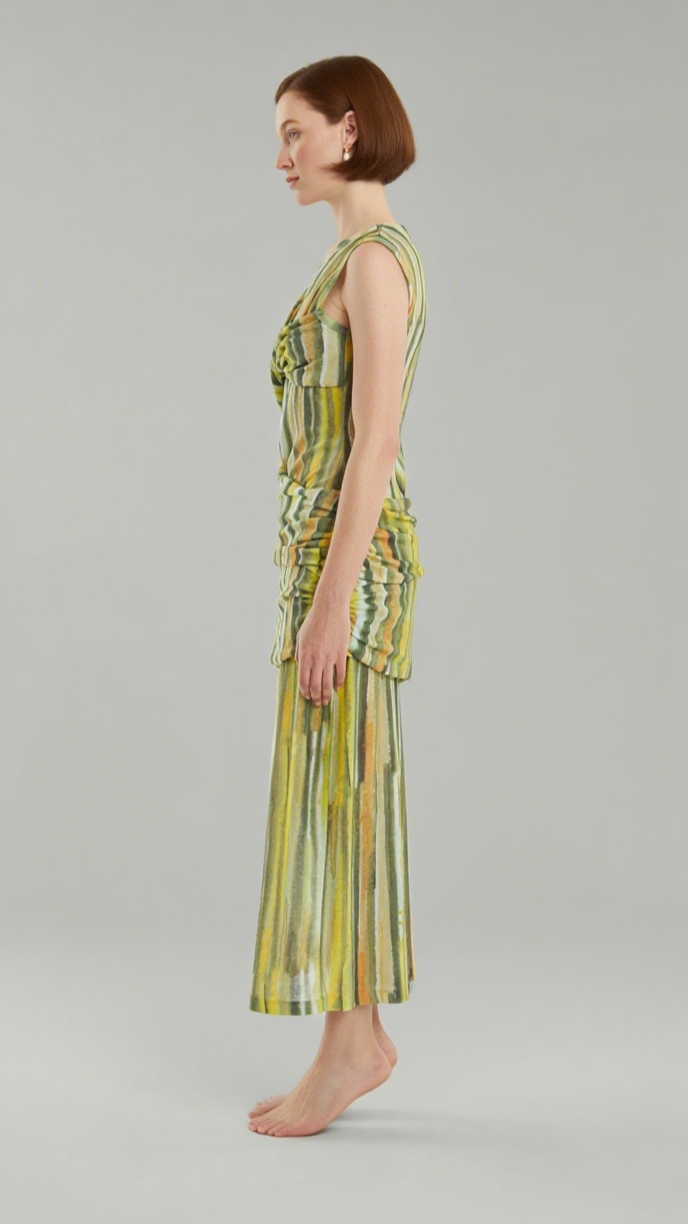 WIND THROUGH TANK DRESS | BRUSH STROKE