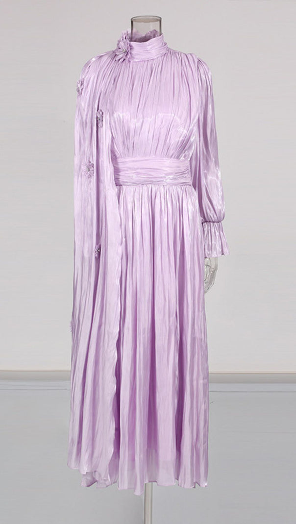 AIIZIE IRFAN FLOWER LONG SLEEVE MIDI DRESS - product image