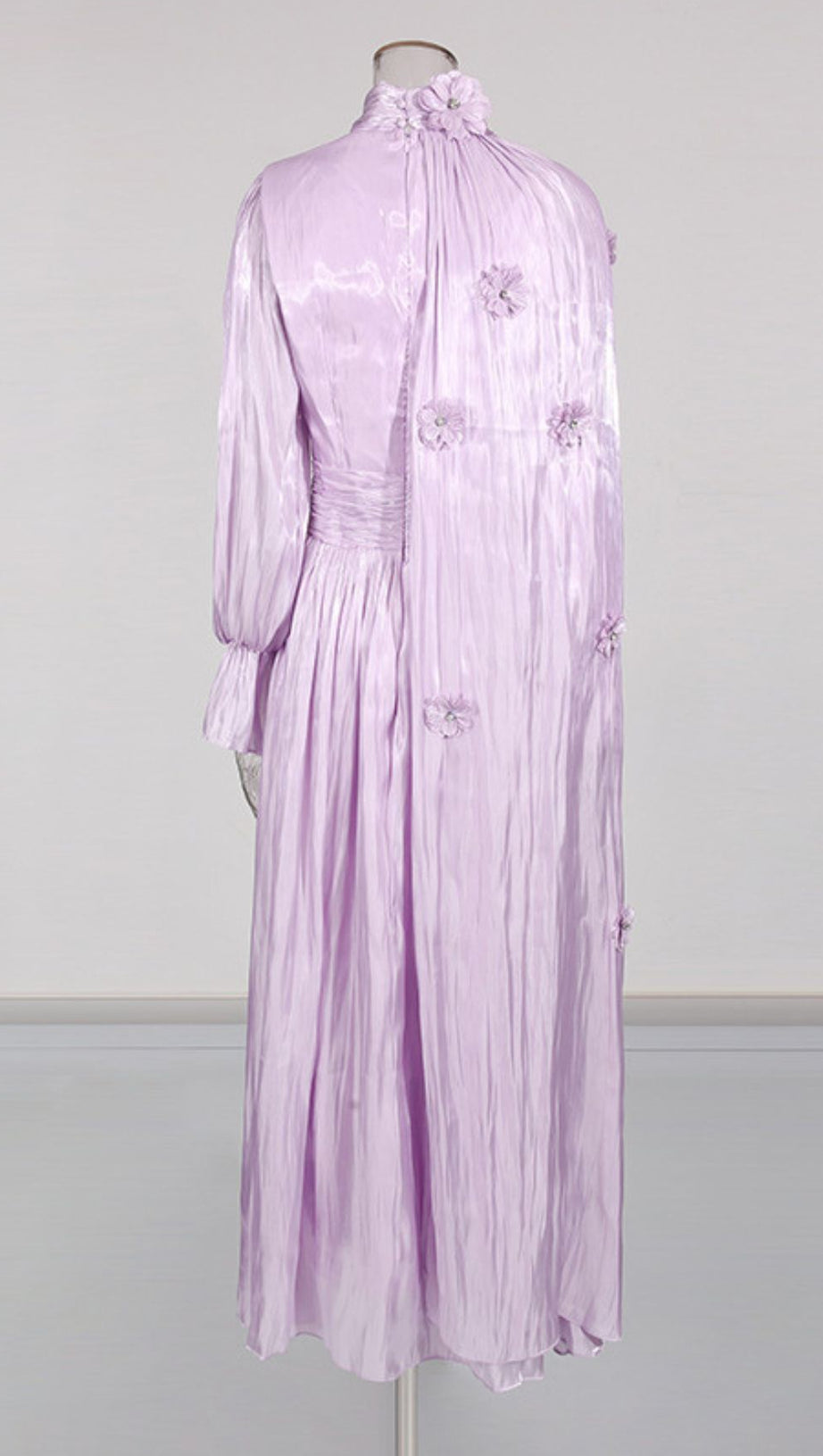 IRFAN FLOWER LONG SLEEVE MIDI DRESS