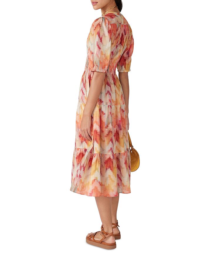 COTTON PRINTED MIDI DRESS