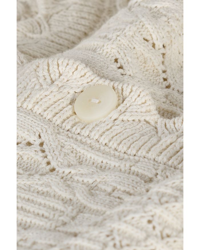 AIIZIE COTTON CROPPED OPEN KNIT CARDIGAN - product image