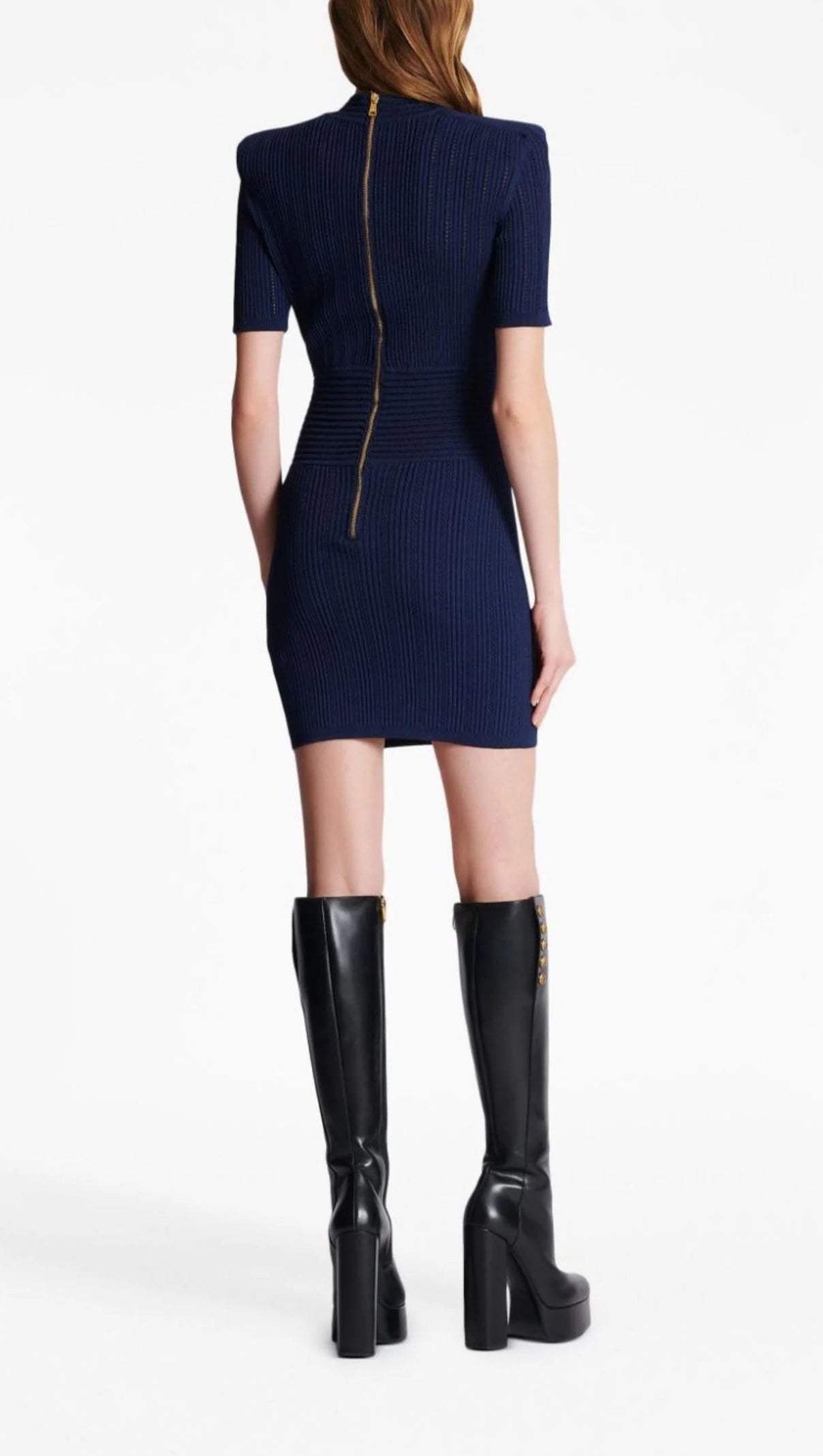 AIIZIE BLUE KNITTED MINI DRESS - product image