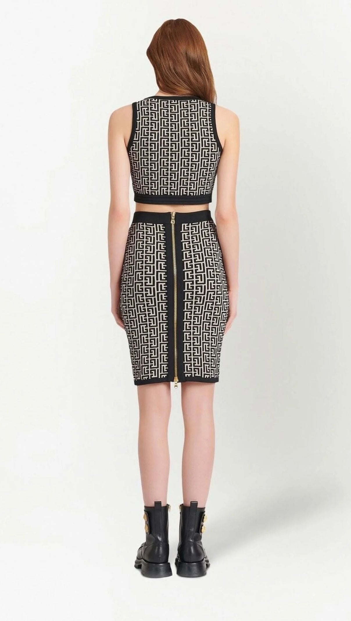 AIIZIE MONOGRAM-PATTERN CROPPED TOP - product image