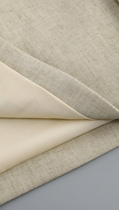 ALTHEA BEIGE CUT OUT BLAZER WITH METAL BUTTON