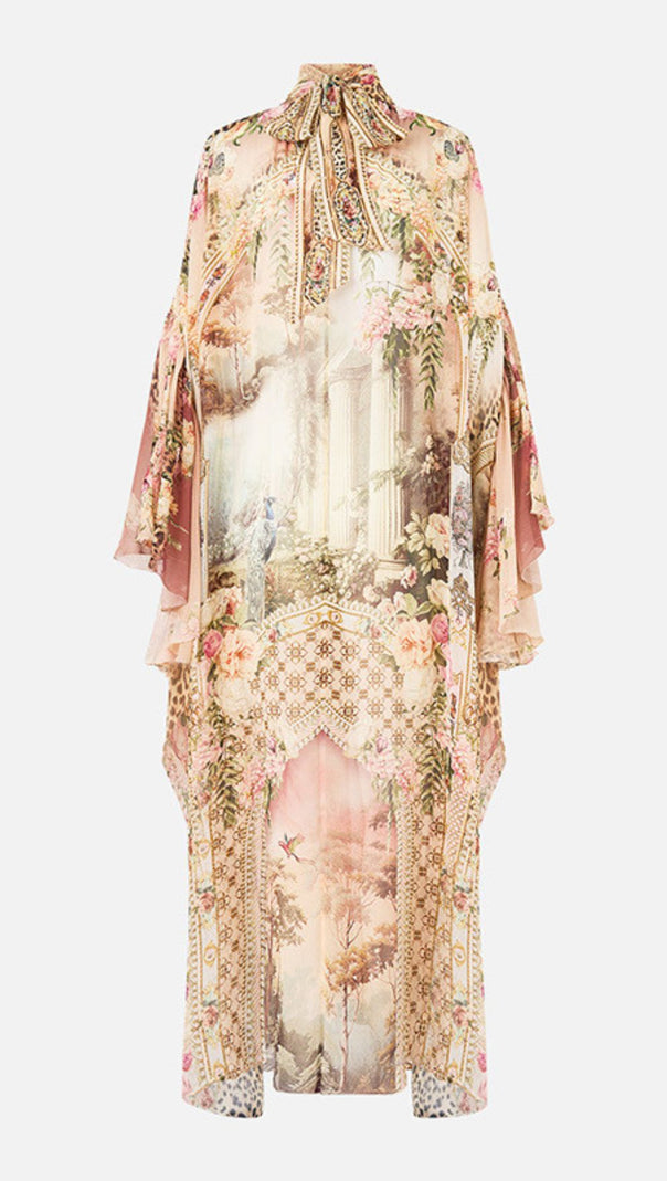 AIIZIE Jetta Exotic Floral & Leopard Print Flowing Maxi Dress - product image