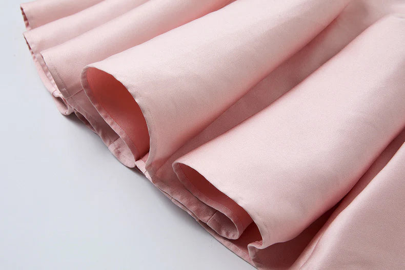 ABITO CORTO SENZA SPALLINE TINA FLOWER ROSA