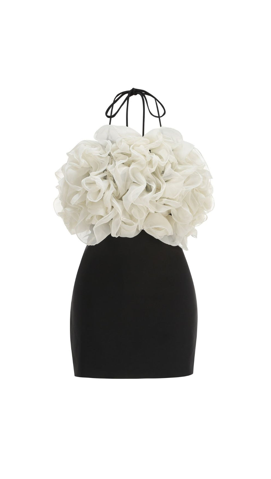 Jameela Black Halter Ruffle Mini Dress - Chic Cocktail & Party Attire