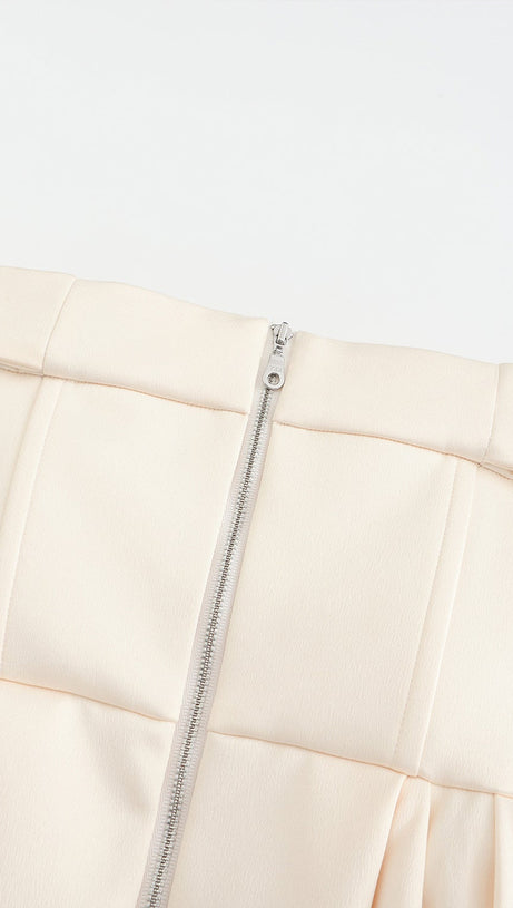 Minikleid mit Schleife in Beige