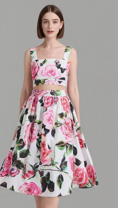 CYTHINA FLORAL TWO PIECE SET