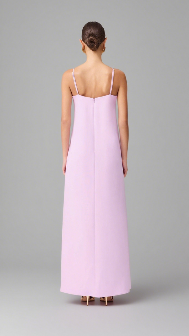 AIIZIE KRISTIN BUTTERCUP EMBROIDERED MAXI DRESS IN PURPLE - product image