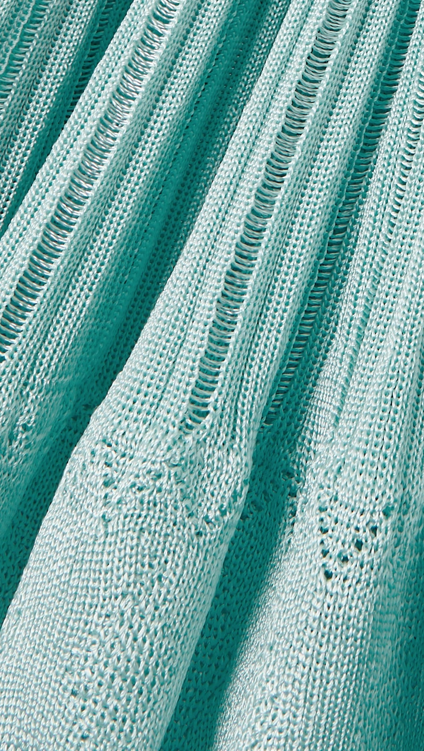 ARCHETYPES RIBBED POINTELLE-KNIT MINI DRESS IN GREEN