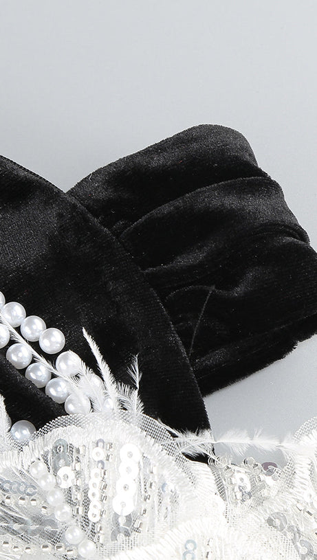 CALISTA OLIVE BLACK ONE SHOULDER VELVET MAXI DRESS