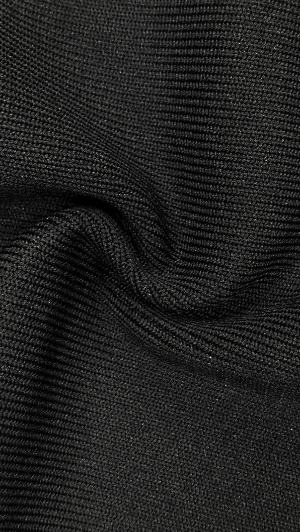 SLEEVELESS COLLARLESS BANDAGE MINI DRESS IN BLACK