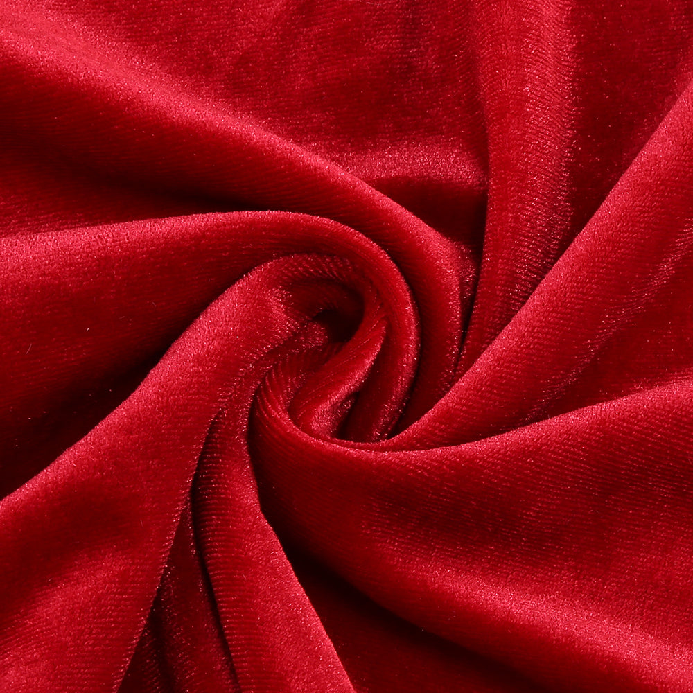 AIIZIE HILDA BOW-EMBELLISHED VELVET GOWN IN RED - product image